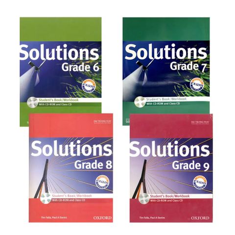  Combo 4 giáo trình Solutions Grade 6, 7, 8, 9 