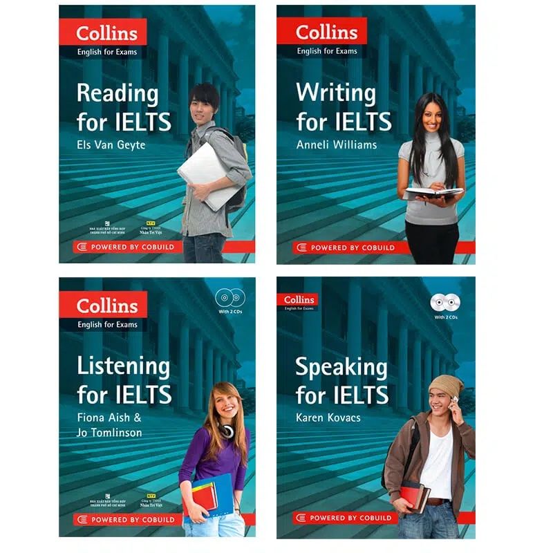  Trọn Bộ 4 Cuốn- Collins English For IELTS: Reading, Writing, Listening, Speaking 
