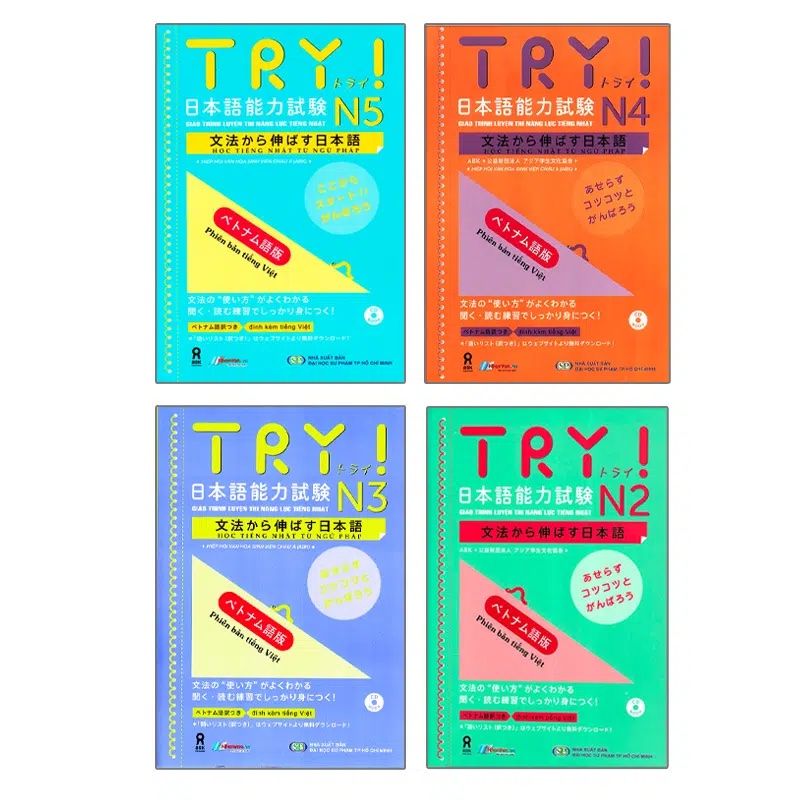  Try! (Trọn bộ 4 Cuốn kèm CD) 