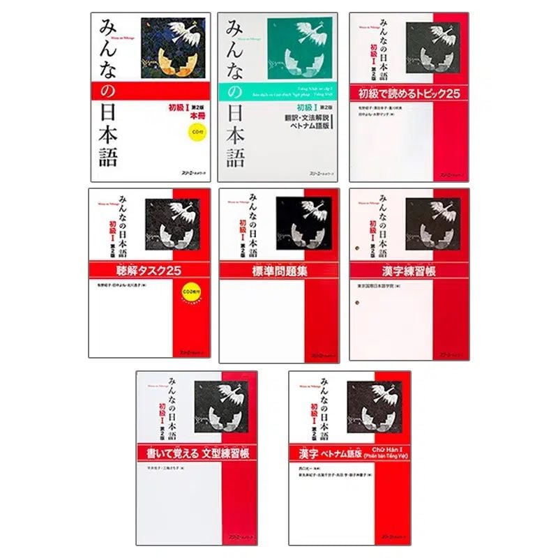  Combo 8 cuốn: Minna no Nihongo Sơ cấp 1 (Bản Mới) 