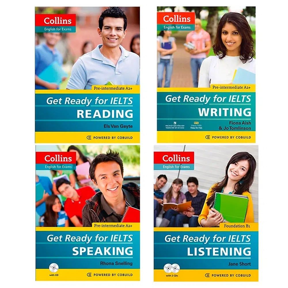  Trọn bộ 4 cuốn Collins – Get Ready For IELTS : Reading, Writing, Speaking, Listening 