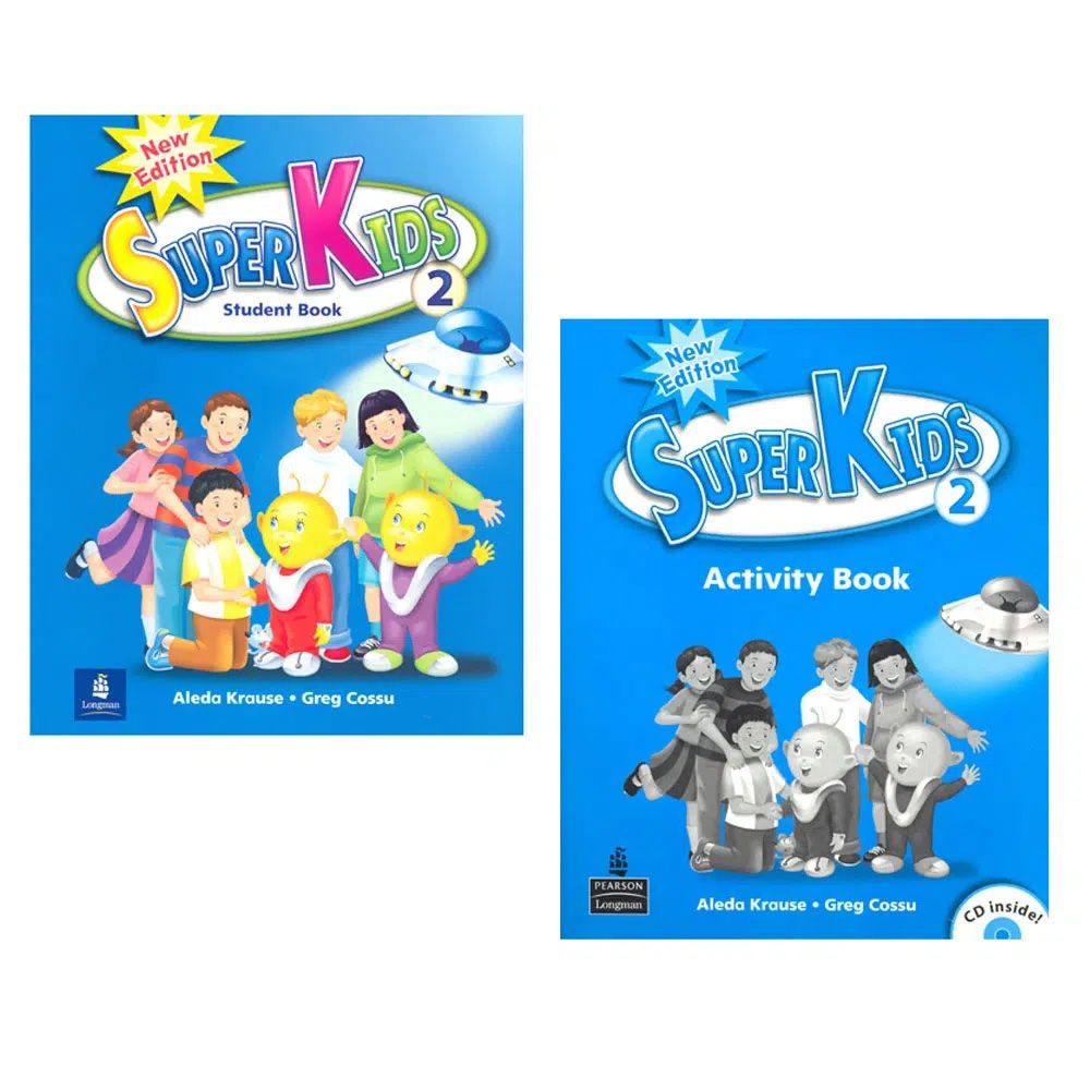  Trọn bộ SuperKids 2 New Edition (2 sách Student Book + Activity Book + CD) 