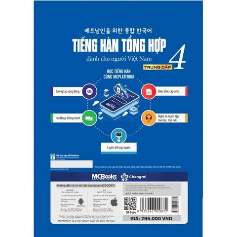  Giáo trình Tiếng Hàn Tổng hợp Trung cấp 4 – in màu (phiên bản mới) 