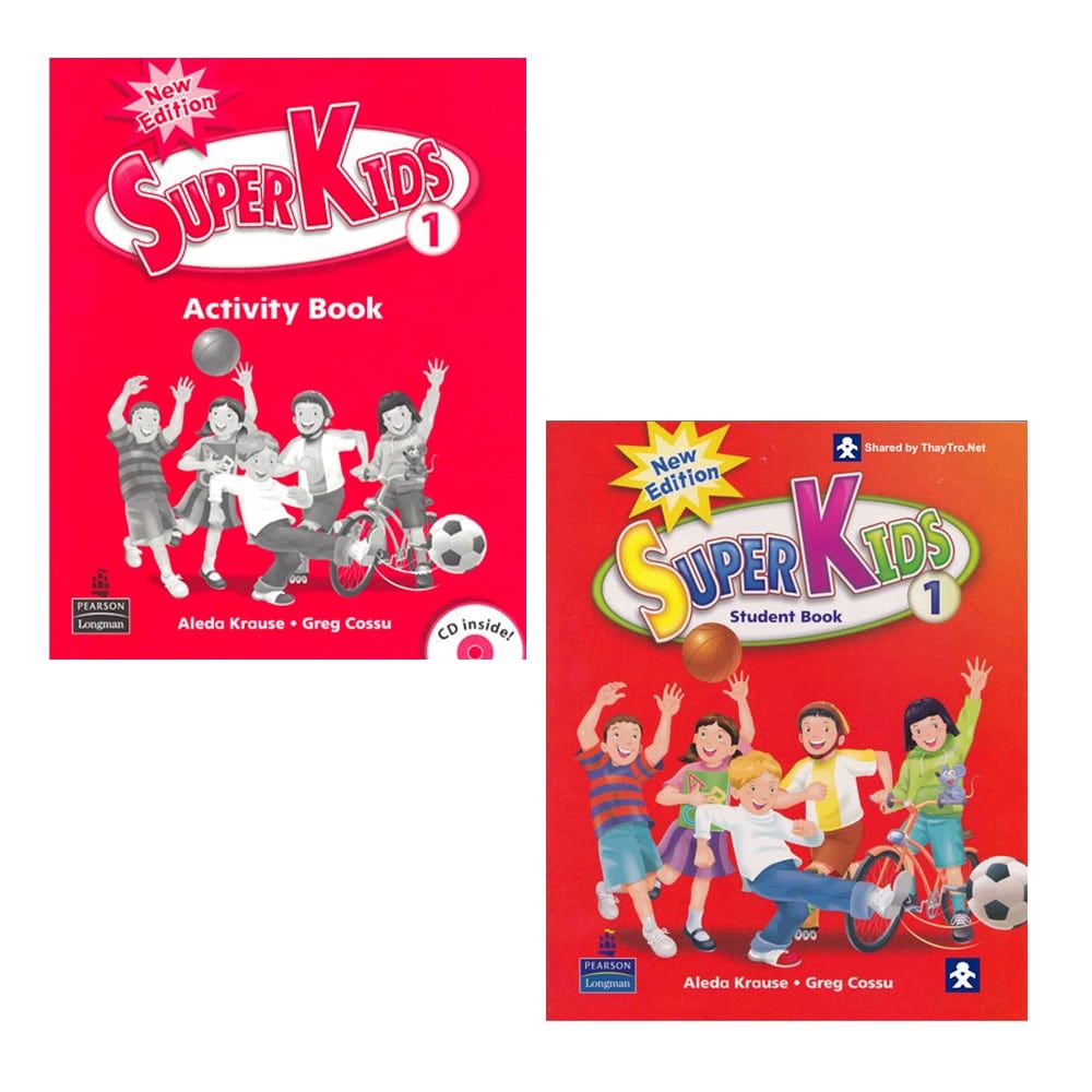  Trọn bộ SuperKids 1 New Edition (2 sách Student Book + Activity Book + CD) 