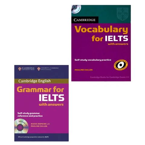  Bộ 2 sách: Cambridge Grammar + Vocabulary For IELTS 