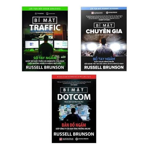  3 Cuốn Bản Ngầm Của Tg Russell Brunson: Bí Mật Dotcom + Bí Mật Chuyên Gia + Bí Mật Traffic (Combo lẻ tùy chon) 