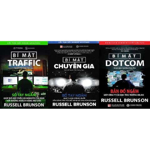  3 Cuốn Bản Ngầm Của Tg Russell Brunson: Bí Mật Dotcom + Bí Mật Chuyên Gia + Bí Mật Traffic (Combo lẻ tùy chon) 