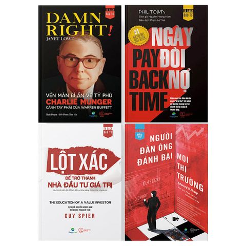  Bộ 4 Bộ cuốn sách: Damn Right, Ngày đòi nợ, Lột xác, Người đàn ông đánh bại mọi thị trường 