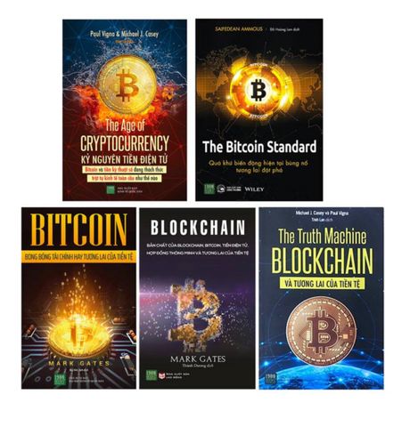  Bộ 5 Cuốn Sách về Blockchain và Bitcoin – Tiền điện tử tương lai của tiền tệ trọn bộ 