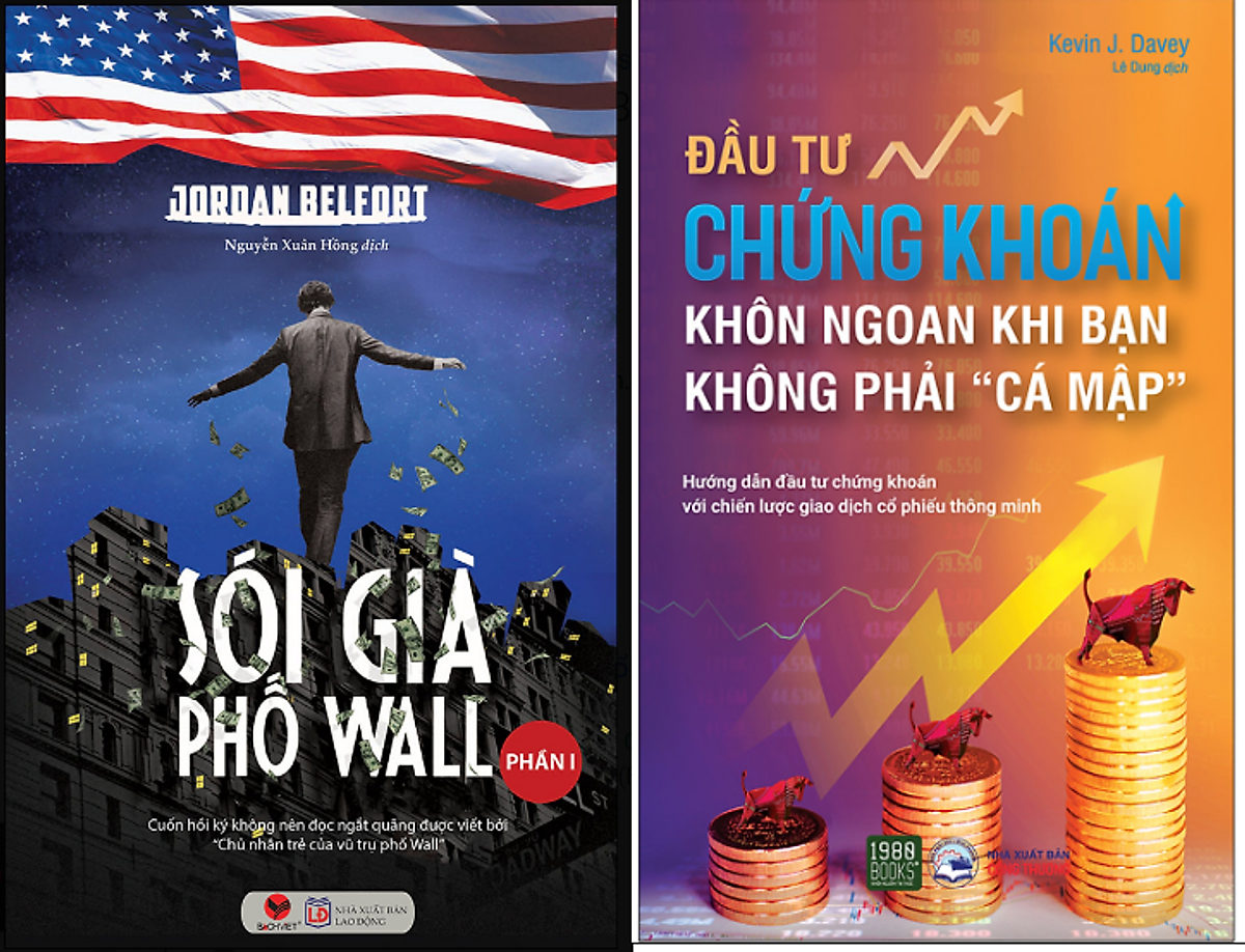  Combo Sách Đầu Tư Chứng Khoán Khôn Ngoan Khi Bạn Không Phải Cá Mập+Sói Già Phố Wall - Phần I 