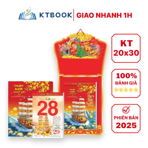  Lịch Bloc Siêu Đại An Hảo Thuận Buồm Xuôi Gió KT 20x30 
