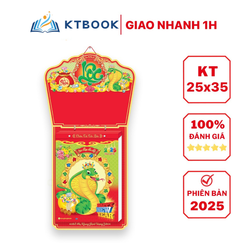  Lịch 2025 Hương Trang Bloc Tết CHIÊU TÀI TẤN BẢO 25x35cm 