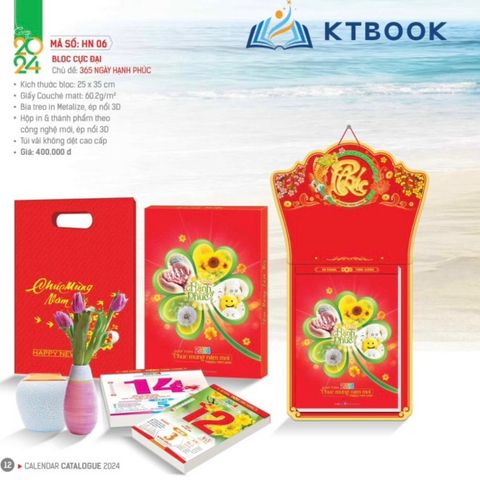  Lịch Bloc 25x35 365 Ngày Hạnh Phúc (HN-06) 