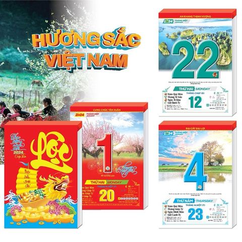  Lịch Bloc 2024 Giáp Thìn Các Kích Thước Bloc Lịch Xé 