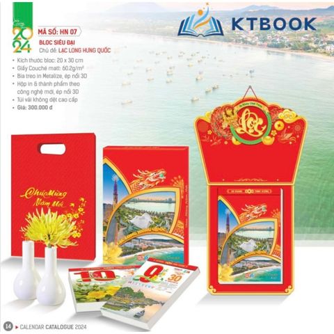  Lịch Bloc 20x30 Lạc Long Hưng Quốc (HN-07) 