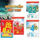  Lịch Bloc Treo Tường KATAKTY Tết 2024 Giáp Thìn Chữ Phúc, Chữ Lộc và Rồng Vàng 