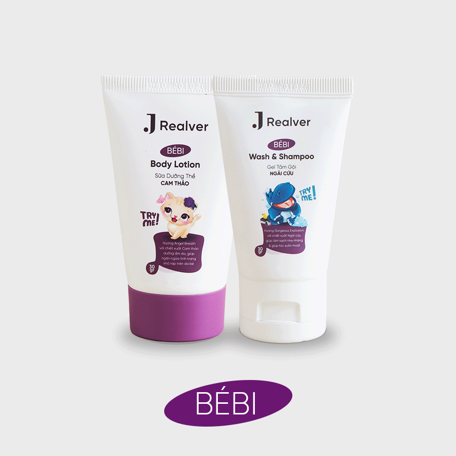 Travel Set Gel Tắm Gội Ngải Cứu & Sữa Dưỡng Thể Cam Thảo 30g