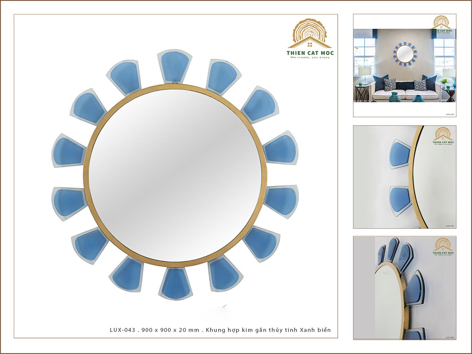 Gương Luxury LUX043 Thiên Cát Mộc