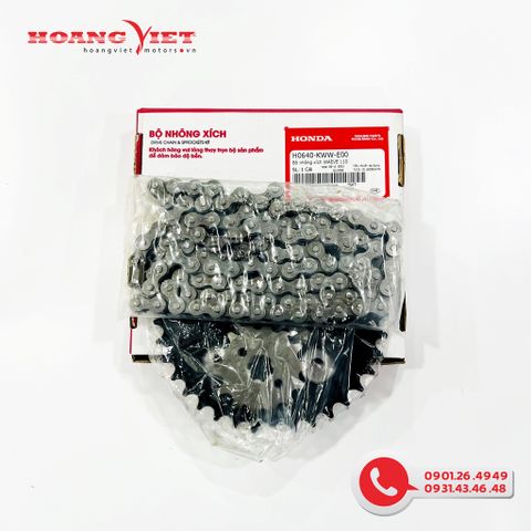 Bộ nhông xích WAEVE 110 - Honda WAVE 110 (104 Mắt 7 Ly) - H0640KWWE00