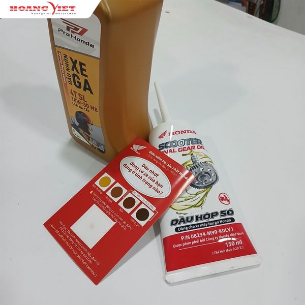COMBO TIÊU CHUẨN 3 MÓN XE TAY GA 125CC(Nhớt máy+nhớt hộp số+giấy thử dầu)-082322MBK8LV1-08OTPIDE100PCS-08294M99K0LV1