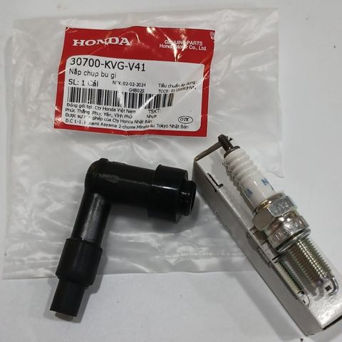 Combo 1( bugi , nắp chụp bugi ) HONDA  Air Blade 110CC-125CCFI - 30700KVGV41- 31917KPH901