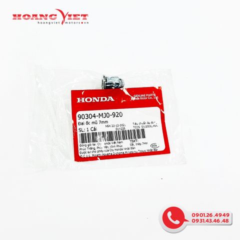 Đai ốc mũ bắt ống xả 7mm - Honda nhiều dòng xe - 90304MJ0920