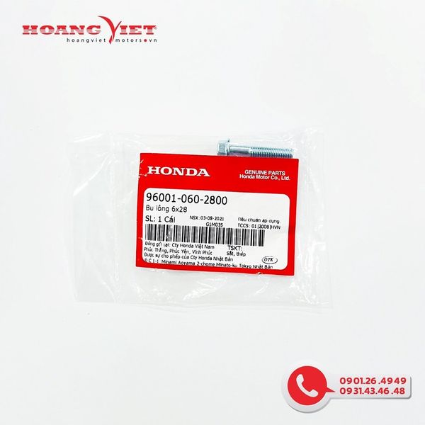Bu lông 6x28 - HONDA nhiều dòng xe 6x28 - 960010602800