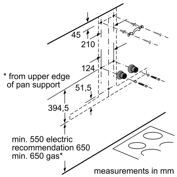 Máy hút mùi dạng chữ T Bosch DWB77CM50 - Series 6 (70cm)