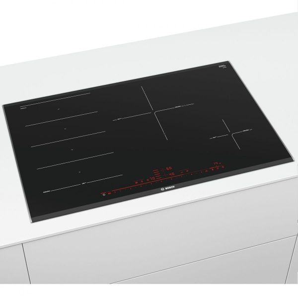 [Tặng Bàn ủi hơi nước cầm tay DT1034E1] Bếp từ Bosch 4 vùng nấu PXE875DC1E - Series 8 (80cm)