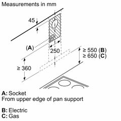 Máy hút mùi dạng chữ T Bosch DWB67BK61T - Series 4 (60cm)