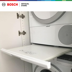 Bộ xếp chồng cho máy giặt và máy sấy quần áo có kệ kéo ra