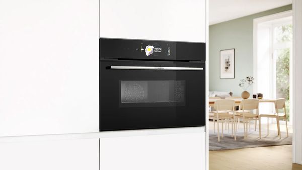 [HÀNG LOẠI B] [NHẬP MÃ HANGB5TR] Lò nướng âm tủ kết hợp chức năng vi sóng Bosch 45L CMG778NB1-B - Series 8 (màu đen)