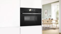 [HÀNG LOẠI B] [NHẬP MÃ HANGB5TR] Lò nướng âm tủ kết hợp chức năng vi sóng Bosch 45L CMG778NB1-B - Series 8 (màu đen)