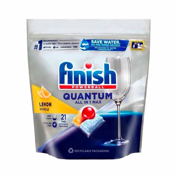 Combo 4 Gói Viên Rửa Chén Bát Finish Powerball Quantum 21 viên
