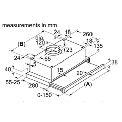 Máy hút mùi âm tủ Bosch DFT63CA61B- Series 2 (60cm)