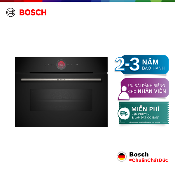 Lò nướng âm tủ kết hợp chức năng vi sóng Bosch 45L CMG7241B1 - Series 8 (màu đen)
