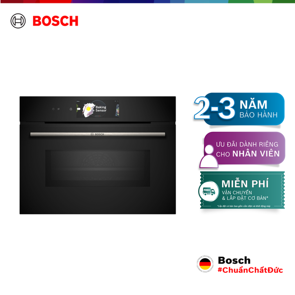 Lò nướng âm tủ kết hợp chức năng vi sóng Bosch 45L CMG778NB1 - Series 8 (màu đen)