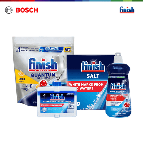 Combo Toàn Diện 2: Viên rửa chén Quantum 21 viên + Nước Làm Bóng 500ml + Dung Dịch Tẩy Rửa Máy Rửa Chén Bát + Muối rửa chén 2kg