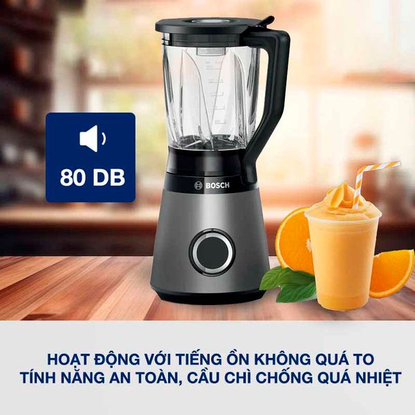 Máy xay sinh tố Bosch VitaPower Series 4 1200W MMB6177S màu bạc
