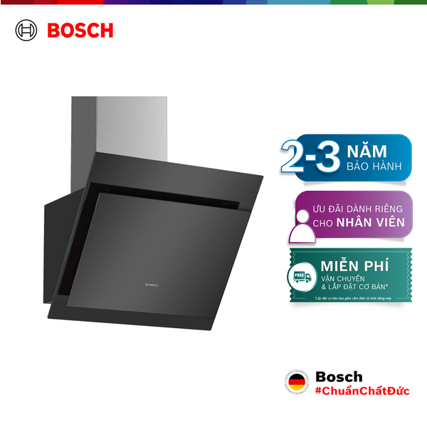 Máy hút mùi gắn tường Bosch DWK67CM60B - Series 4 mặt kính nghiêng (60cm)