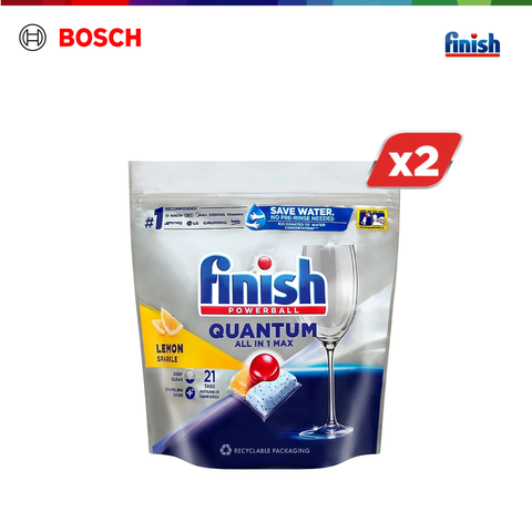 Combo 2 Gói Viên Rửa Chén Bát Finish Powerball Quantum 21 viên