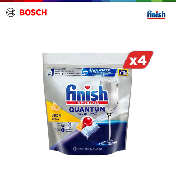 Combo 4 Gói Viên Rửa Chén Bát Finish Powerball Quantum 21 viên