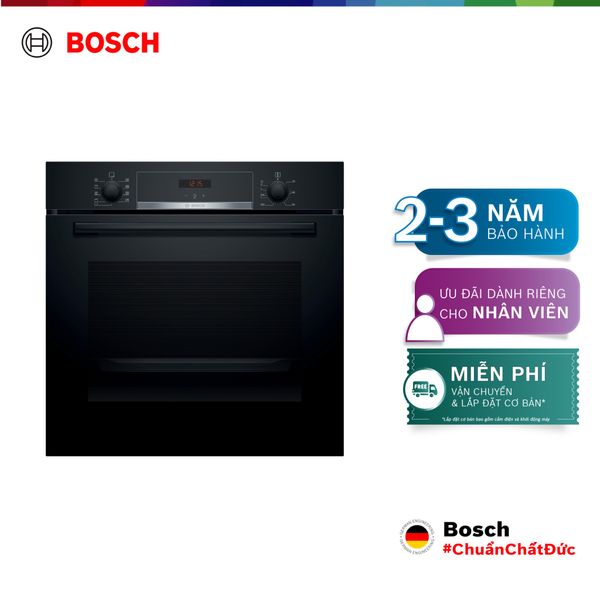 Lò nướng âm tủ 71L 3400W HBA534EB0K - Series 4 - màu đen