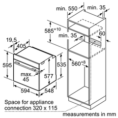 Lò nướng âm tủ Bosch HBG633BB1B 71L 3600W - Series 8