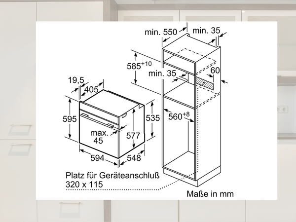 Lò nướng âm tủ Bosch 66L HBJ559EB6M - Series 6