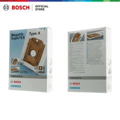 Túi máy hút bụi, loại K, 4 túi chứa bụi máy hút bụi SuperTEX loại K MEGAfilt® + 1 bộ lọc vi vệ sinh