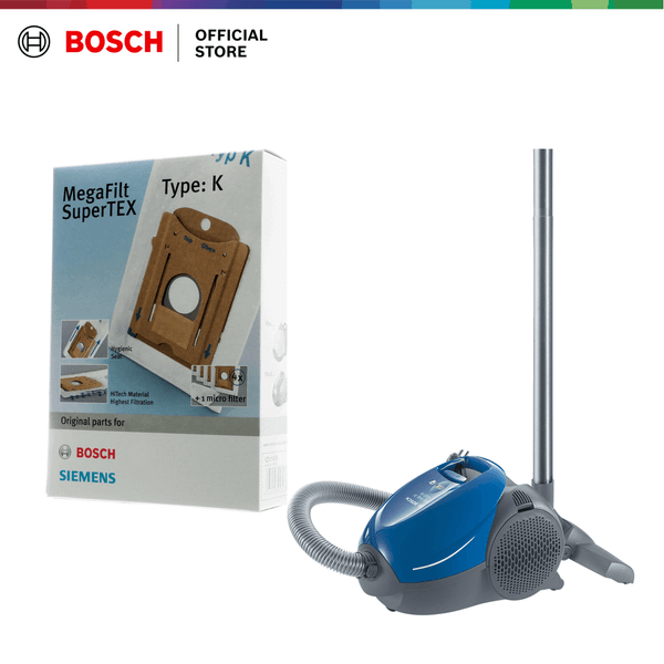 Túi máy hút bụi, loại K, 4 túi chứa bụi máy hút bụi SuperTEX loại K MEGAfilt® + 1 bộ lọc vi vệ sinh