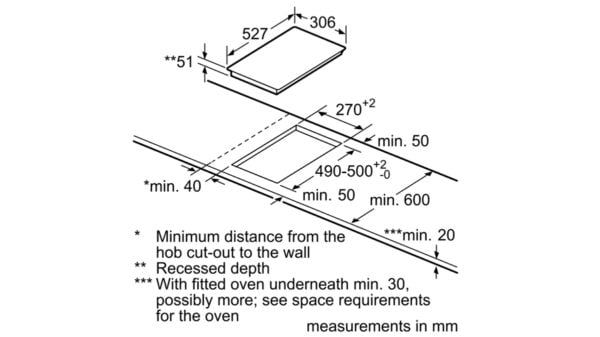 Bếp từ Domino 2 vùng nấu Bosch PIB375FB1E - Series 6 (30cm)
