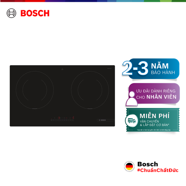 Bếp từ Bosch 2 vùng nấu PMI8256EVN - Series 4 (78cm)