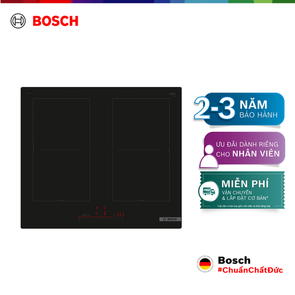 Bếp từ Bosch 4 vùng nấu PVQ61RHB1E - Series 6 (60cm)
